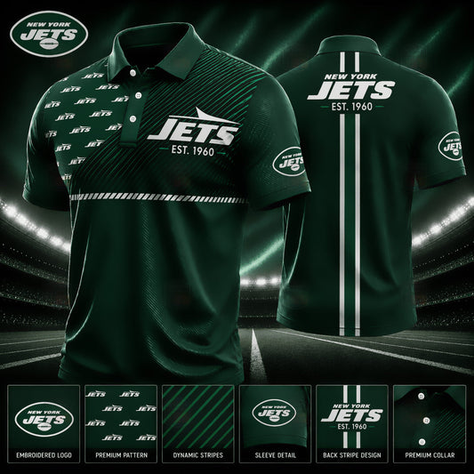 PREMIUM NFL X NYJ GAMEDAY LUXURY POLO SHIRT 190626