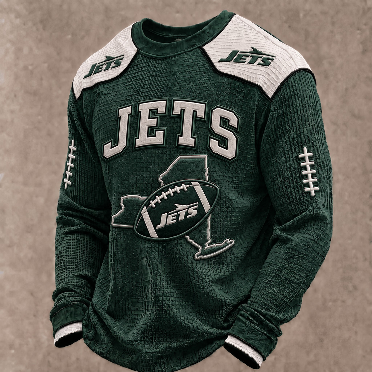 PREMIUM NFL X NYJ The Gridiron Luxe Waffle Sweatshirt Limited Edition