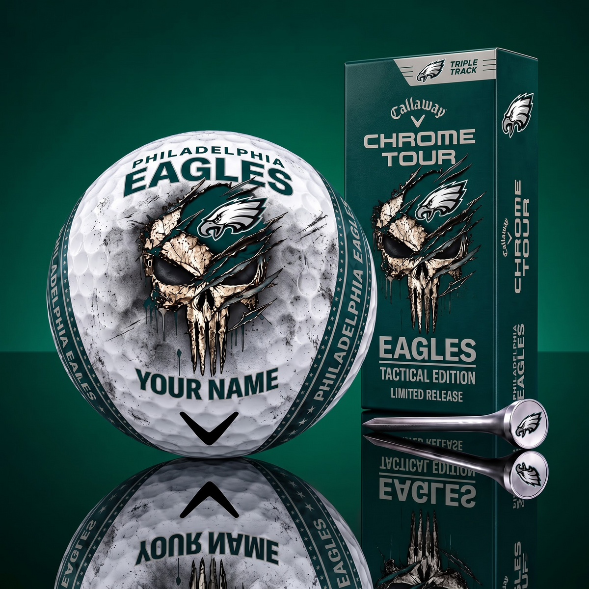 PREMIUM NFL X PE EXCLUSIVE PUNISHER GOLF BALL CUSTOMIZE LIMITED EDITION