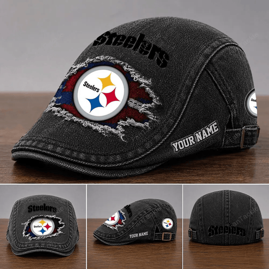 PREMIUM NFL X PIT Casual Adjustable Newsboy Cap