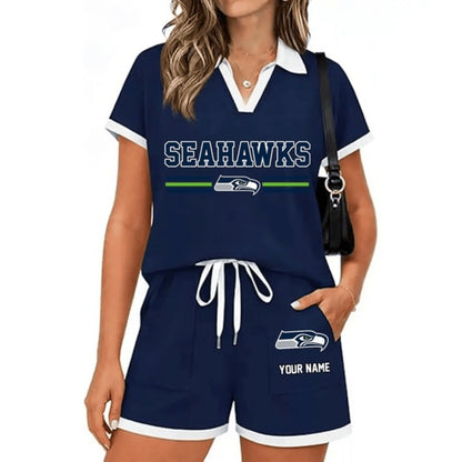 PREMIUM NFL X SEA Retro Athletic Contrast Polo Set FOR SUMMER HOLIDAY NDT NHM 100626