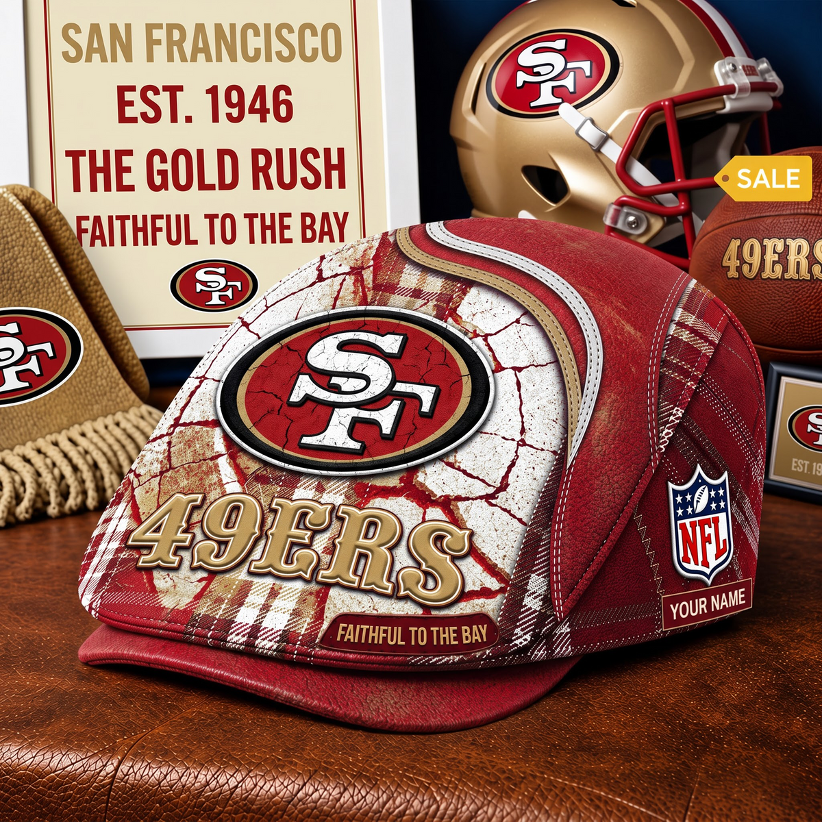 PREMIUM NFL X SF EXCLUSIVE PERSONALIZED JEFF CAP V3 LIMITED EDITION