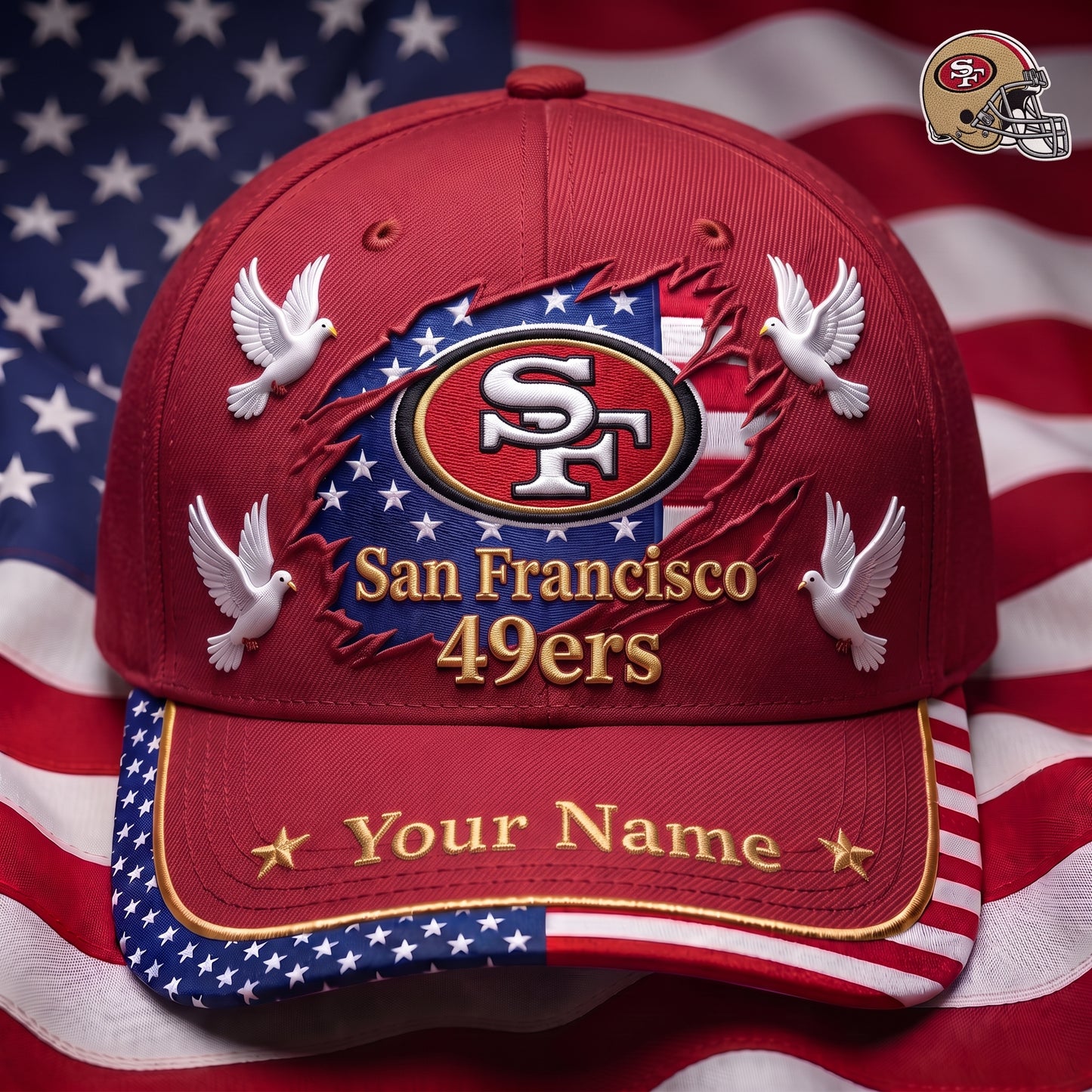 PREMIUM NFL X SF GAMEDAY LUXURY CUSTOME NAME CAP