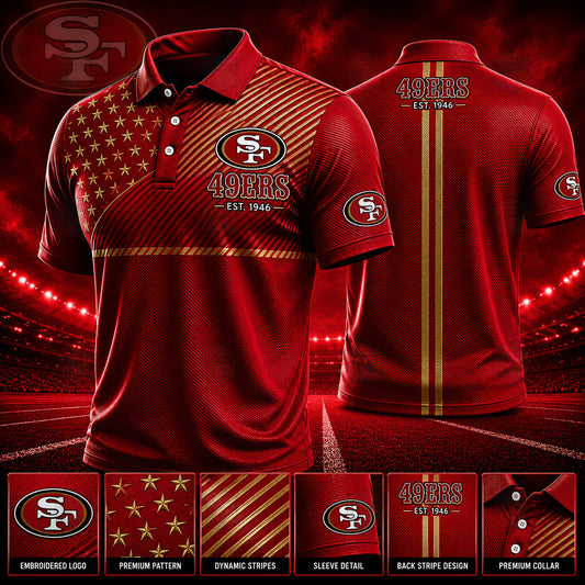 PREMIUM NFL X SF GAMEDAY LUXURY POLO SHIRT 190626
