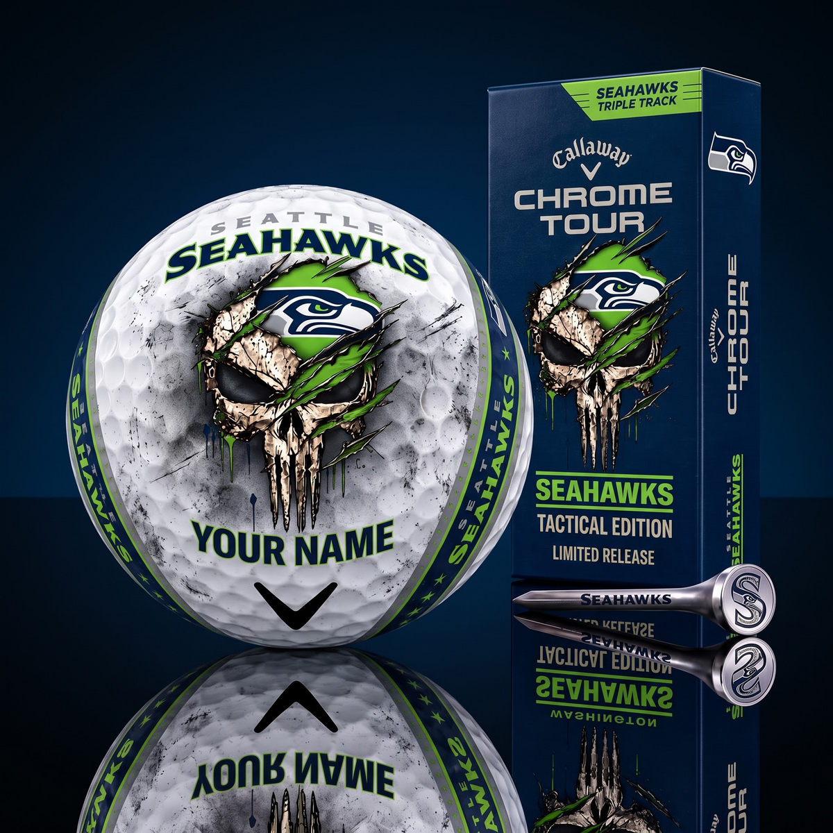 PREMIUM NFL X SS EXCLUSIVE PUNISHER GOLF BALL CUSTOMIZE LIMITED EDITION