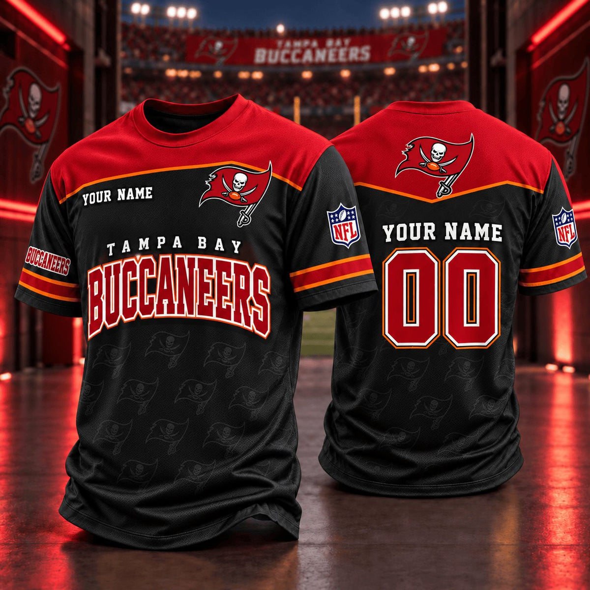 PREMIUM NFL X TB EXCLUSIVE PERSONALIZED CREW SHIRT FOR FAN
