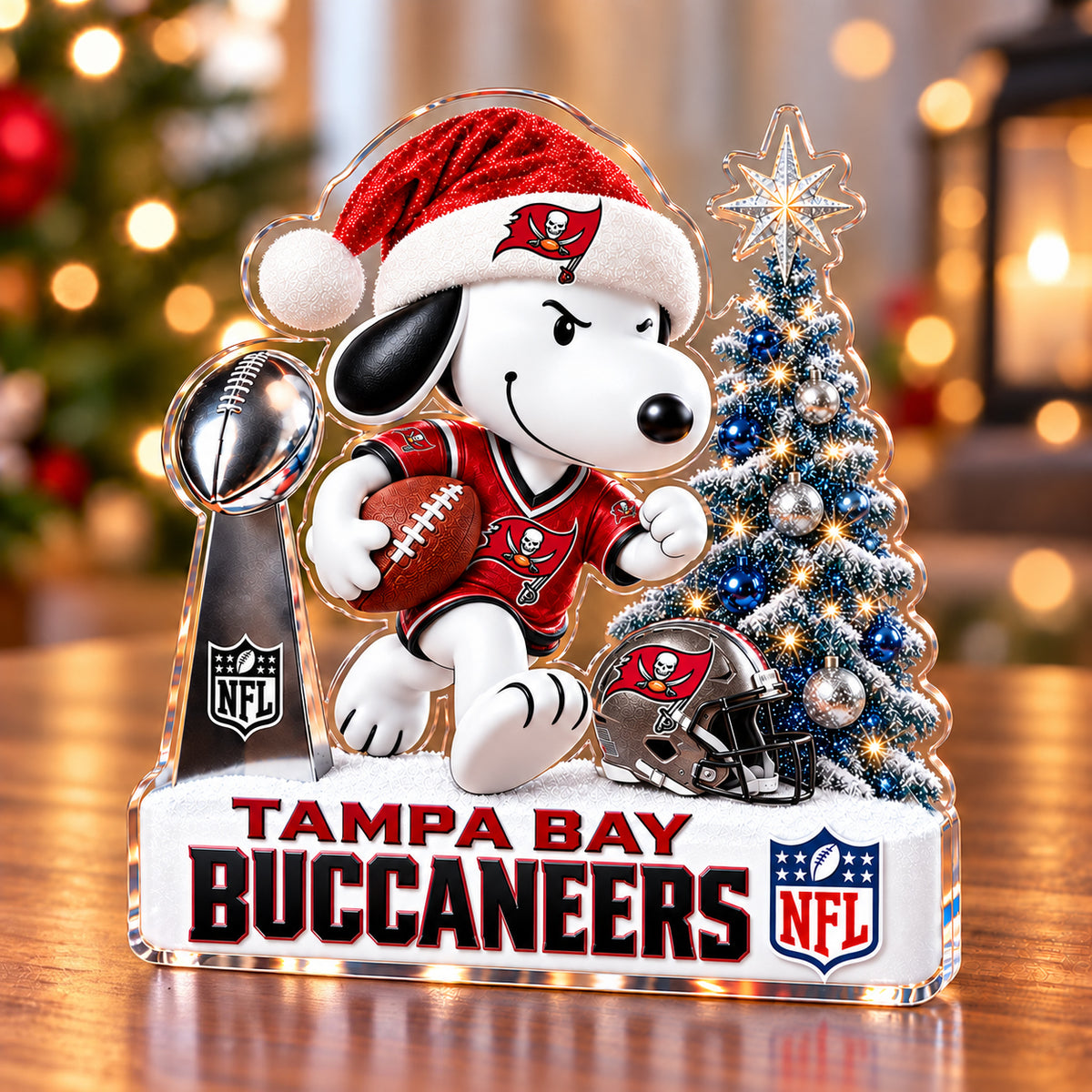 PREMIUM NFL X TB EXCLUSIVE SNOOPY ACRYLIC BLOCK PLANQUE LIMITED EDITION