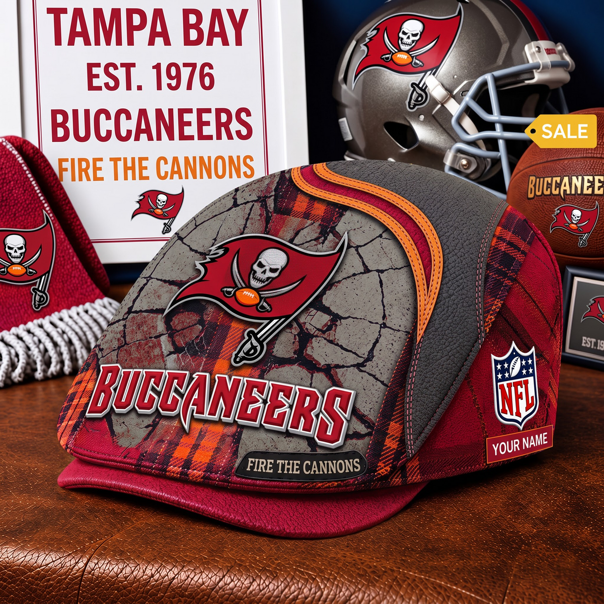 PREMIUM NFL X TBB EXCLUSIVE PERSONALIZED JEFF CAP V3 LIMITED EDITION