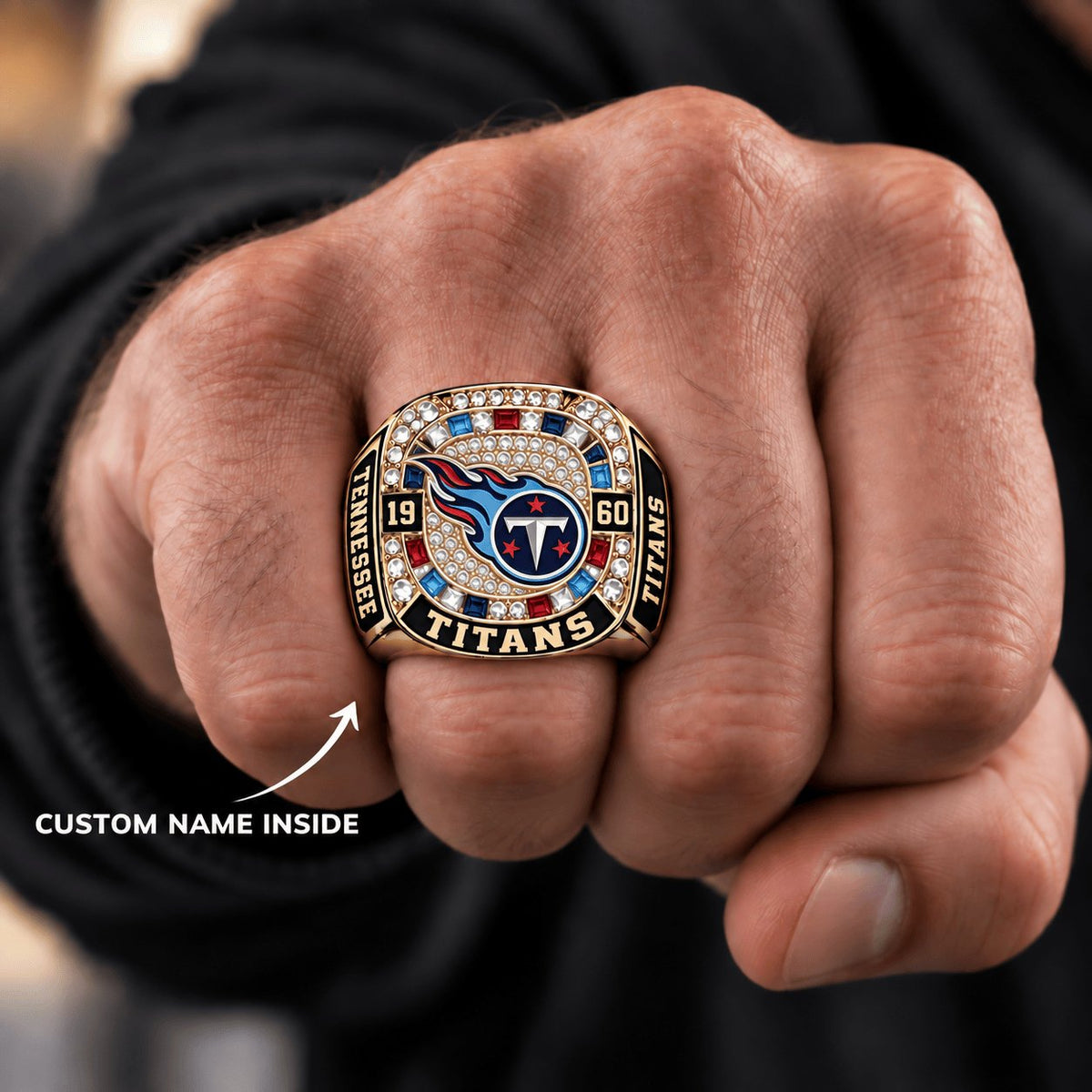 PREMIUM NFL X TEN DELUXURY Men Ring Custom Name For Fan