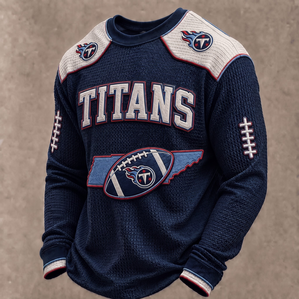 PREMIUM NFL X TT The Gridiron Luxe Waffle Sweatshirt Limited Edition