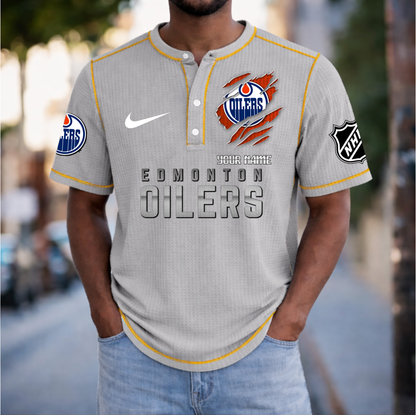 PREMIUM NHL X EO Crew neck button Henry Shirt Limited Editions NDT VHM 20426