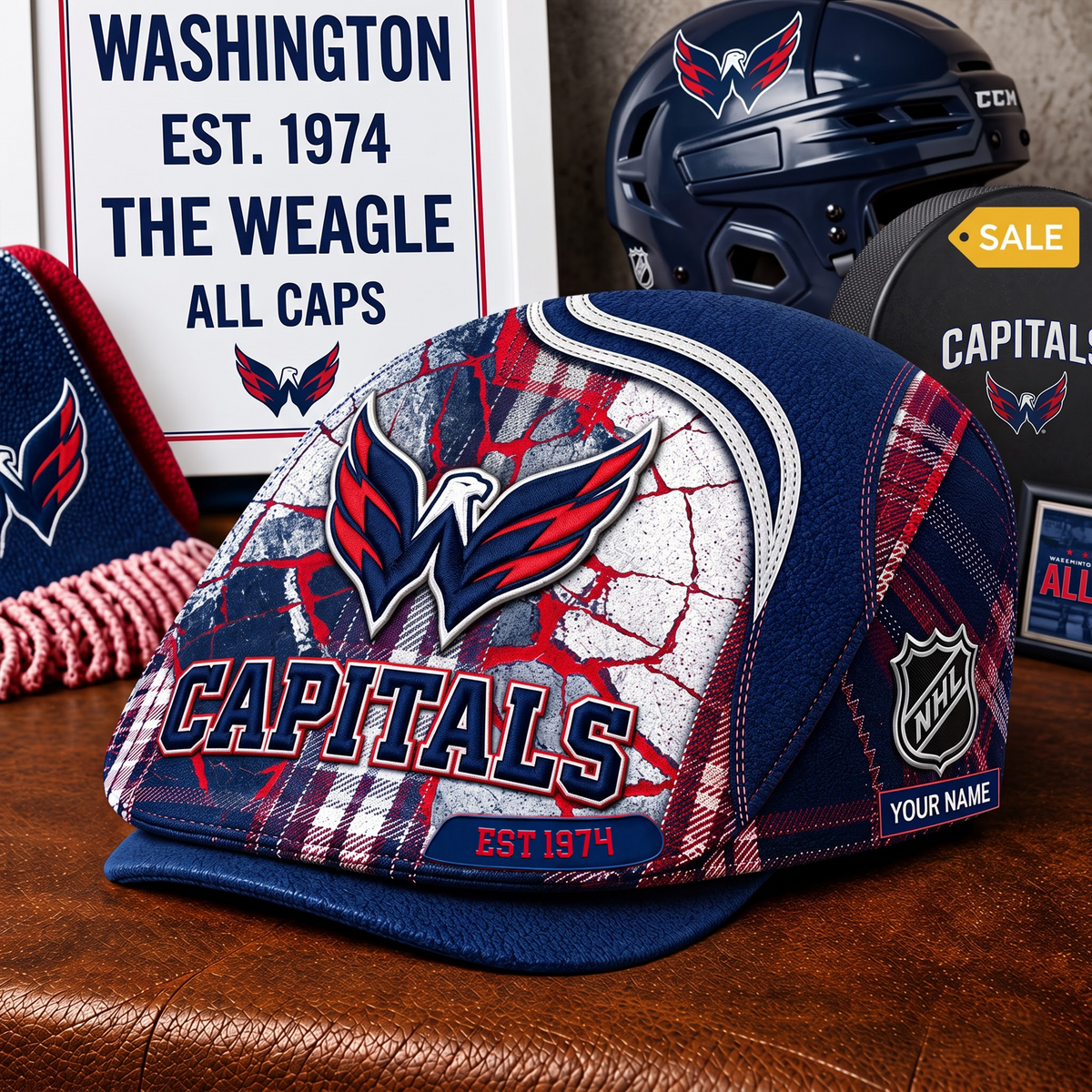 PREMIUM NHL X WC EXCLUSIVE PERSONALIZED JEFF CAP V3 LIMITED EDITION