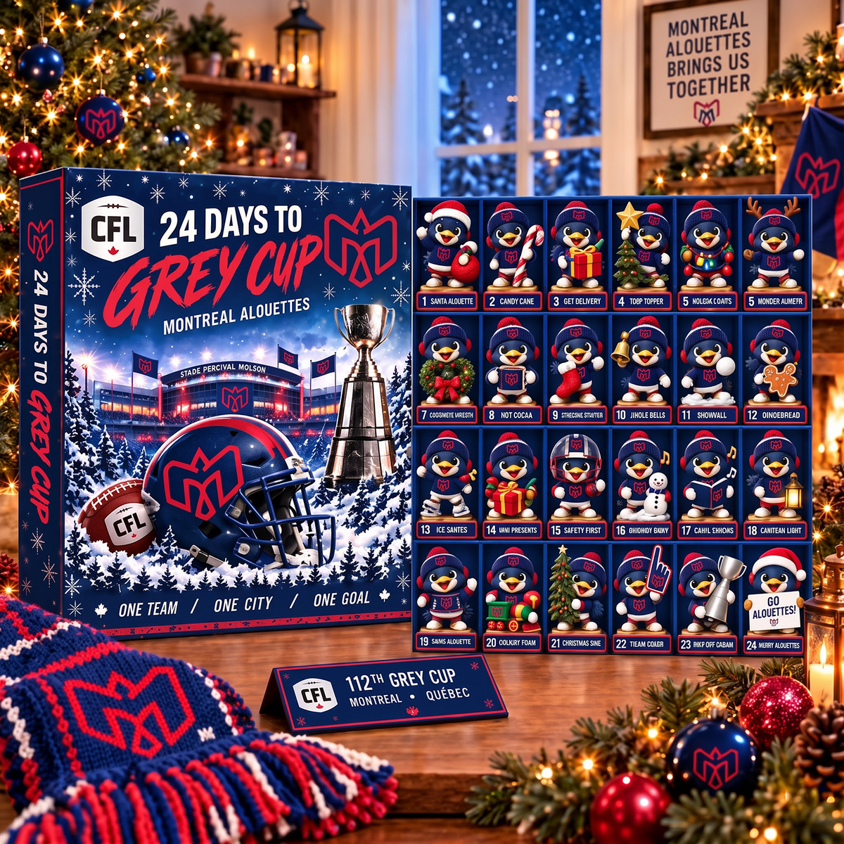 PREMIUM CFL X MON  EXCLUSIVE JOURNEY Personalized Mascot 24 Day To Grey Cup Of Advent Calendar  Blind Box NDT VHM 280926
