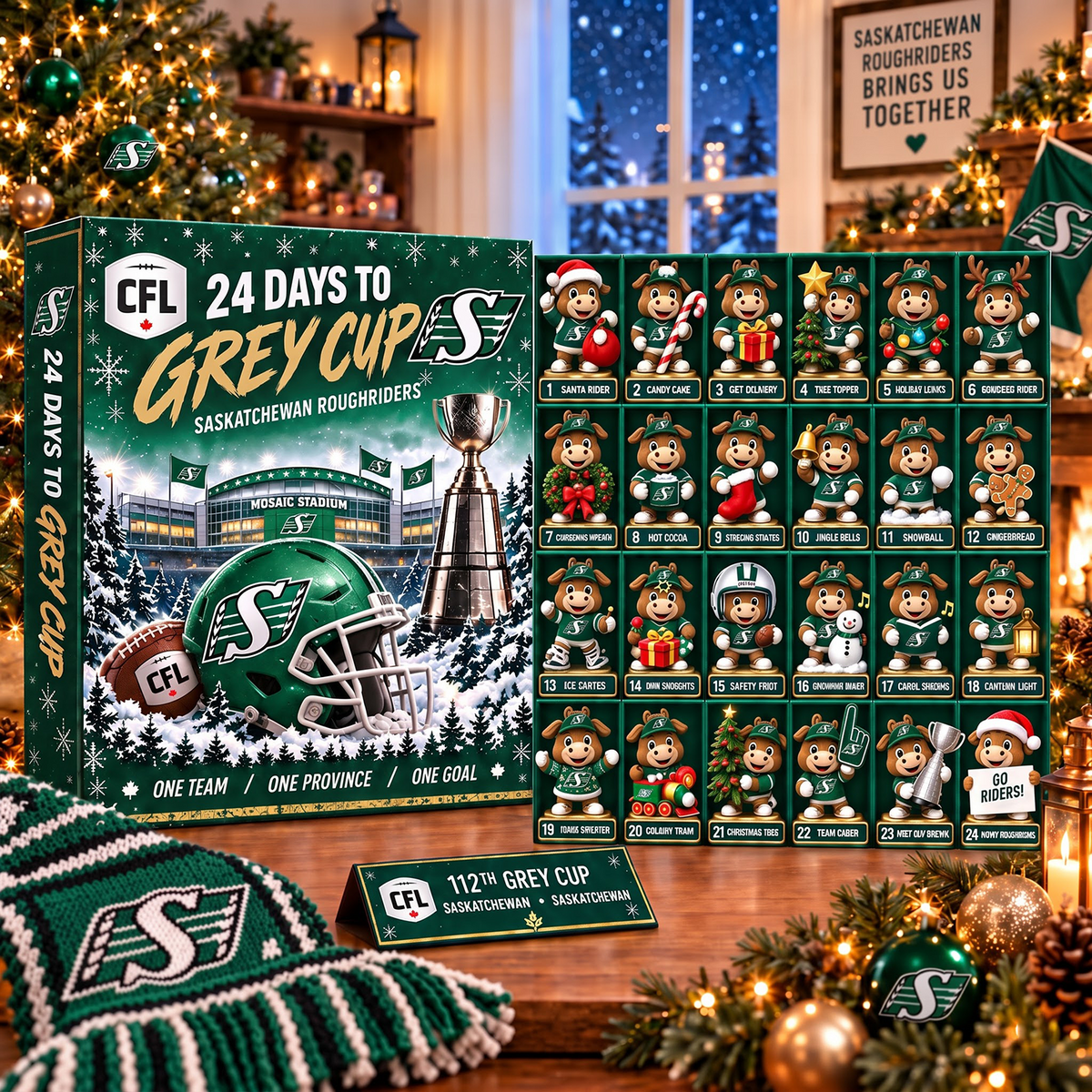 PREMIUM CFL X SAS EXCLUSIVE JOURNEY Personalized Mascot 24 Day To Grey Cup Of Advent Calendar  Blind Box NDT VHM 280926