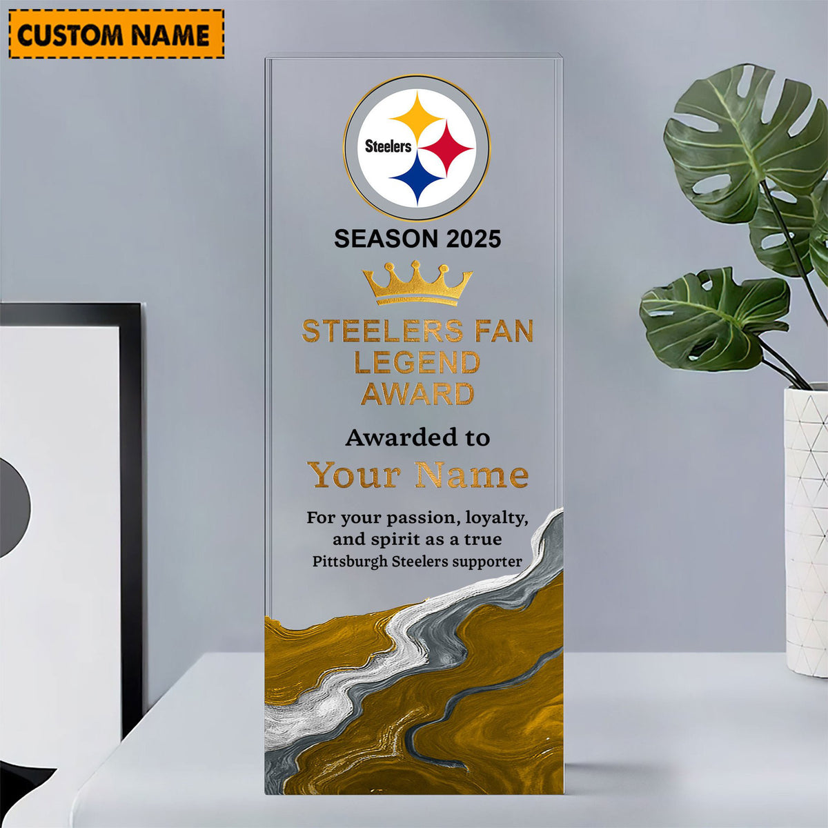 PS NFL Personalized Acrylic Award Plaque Funny Christmas Gift For Family