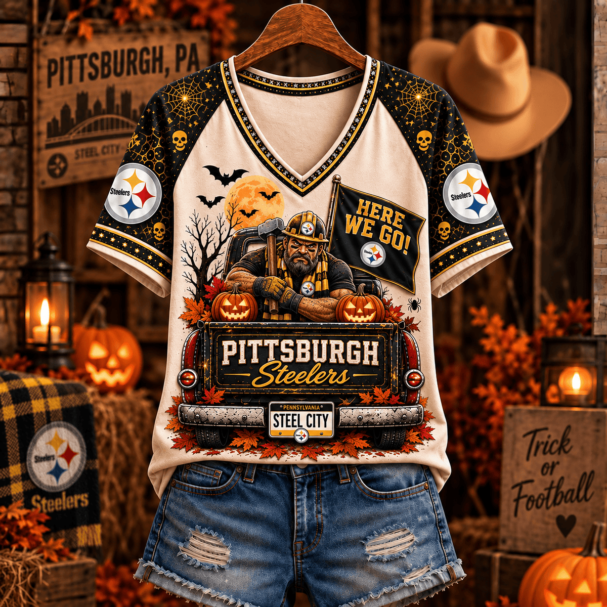PS Premium Halloween V-Neck T Shirt Gift For Fan