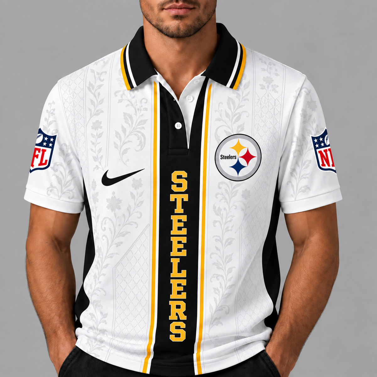 PS Premium NFL Floral Elegance Men‘s Polo Shirt