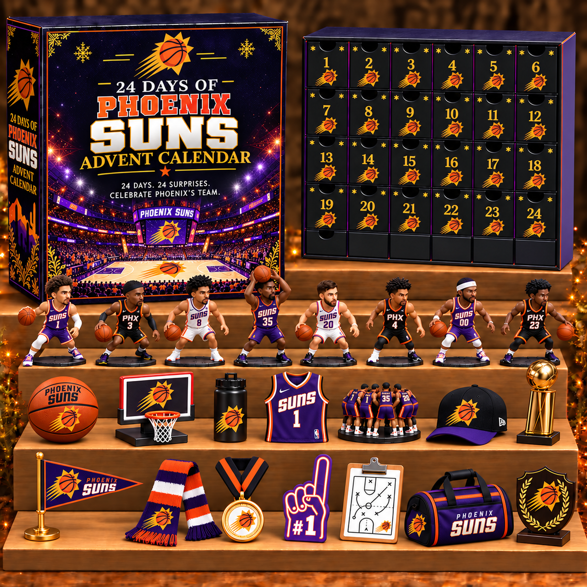 PS x NBA Personalized 24 Days Of Basketball Advent Calendar Blink Box