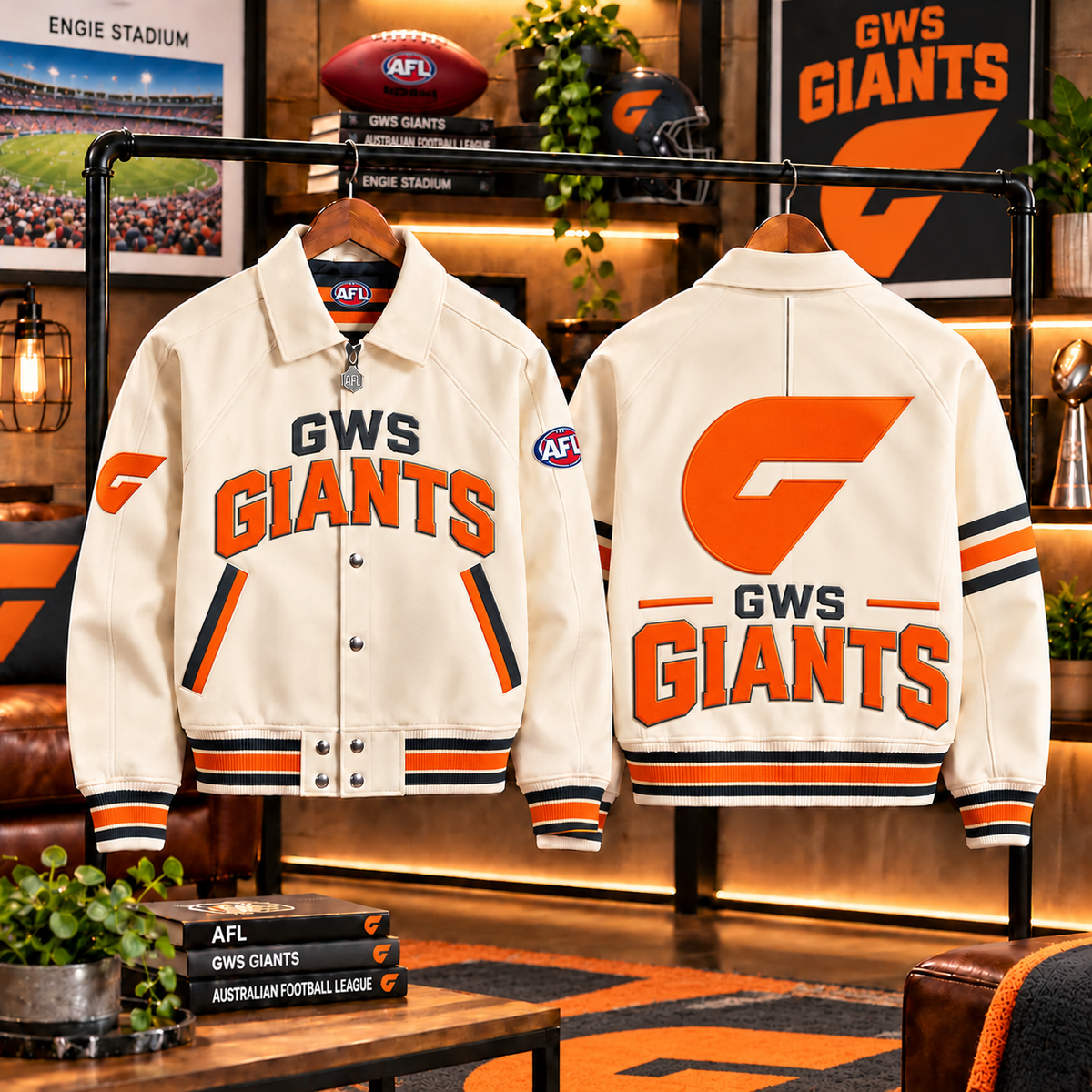 Premium AFL GWS LETTERMAN JACKET