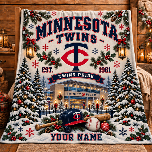 Premium MLB x MIN Pride Personalized Name Blanket