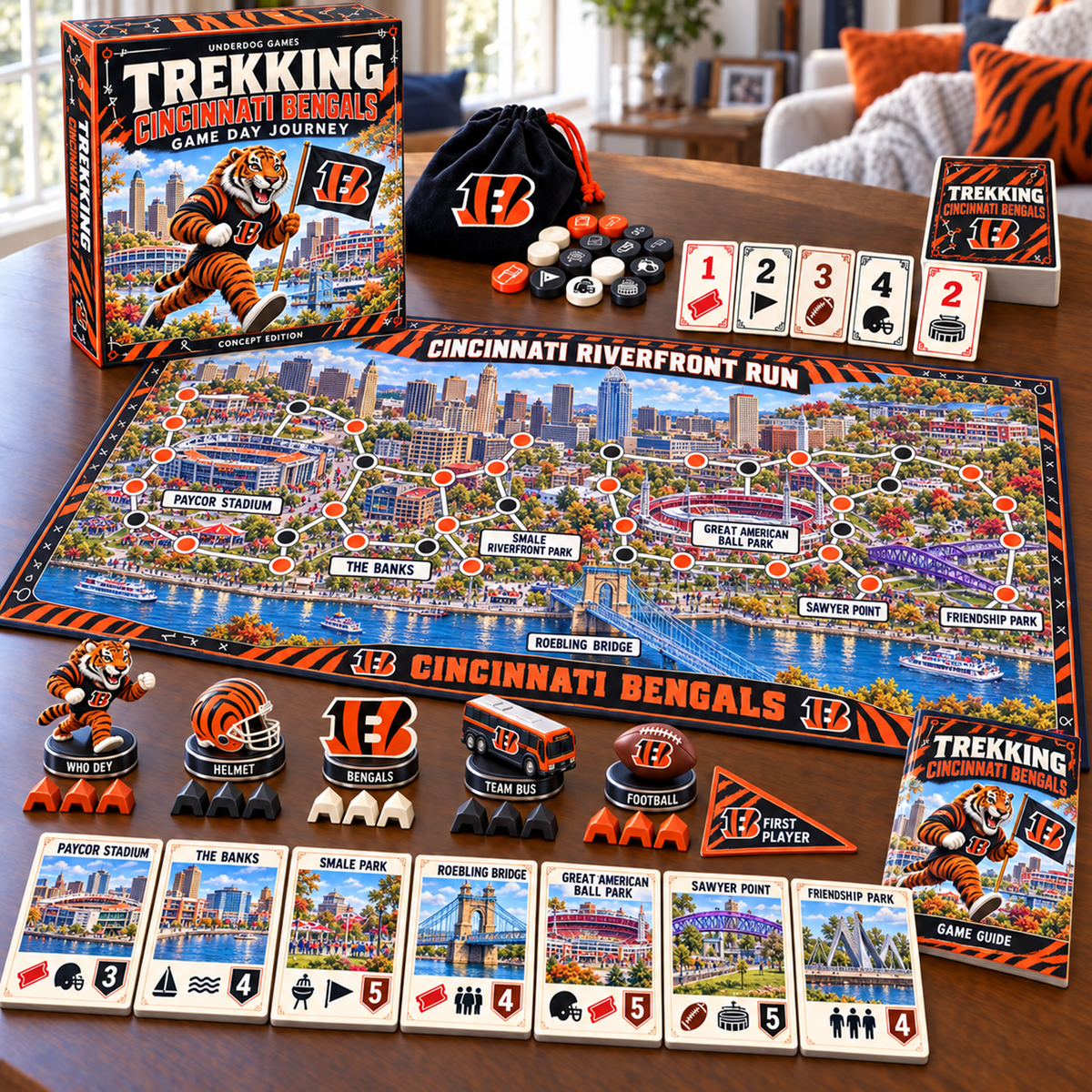 Premium NFL CIN Trekking Adventure Board Game