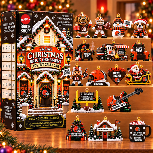 Premium NFL CLE Christmas Brick Ornament Advent Calendar