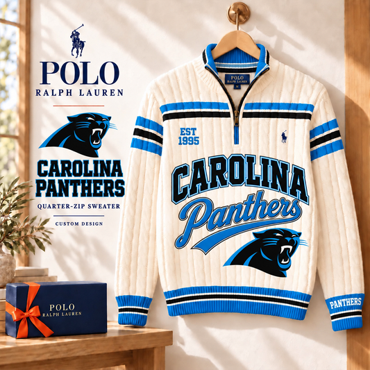 Premium NFL CP Long Zip Polo Shirt