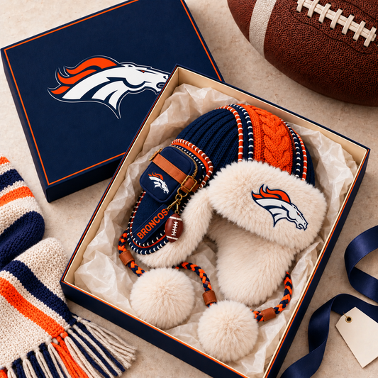 Premium NFL DEN Plush Trapper Hat