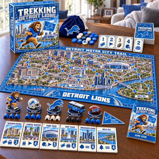 Premium NFL DET Trekking Adventure Board Game