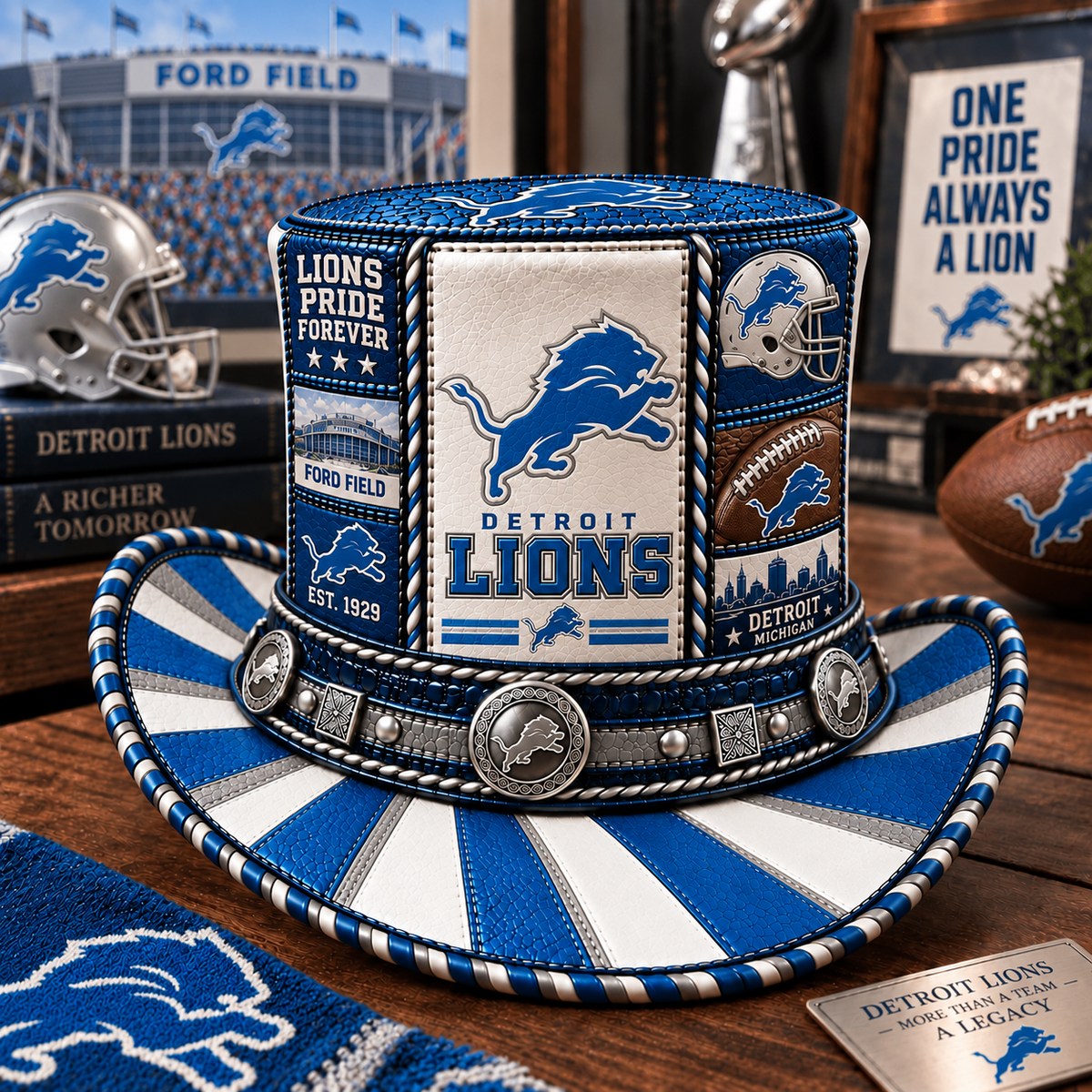 Premium NFL DL Leather Top Hat