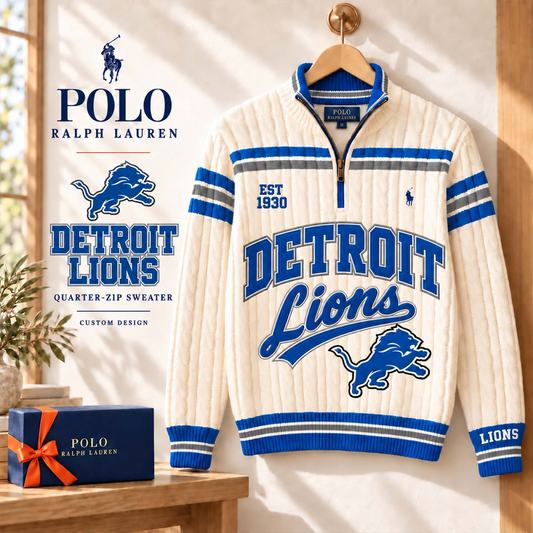 Premium NFL DL Long Zip Polo Shirt