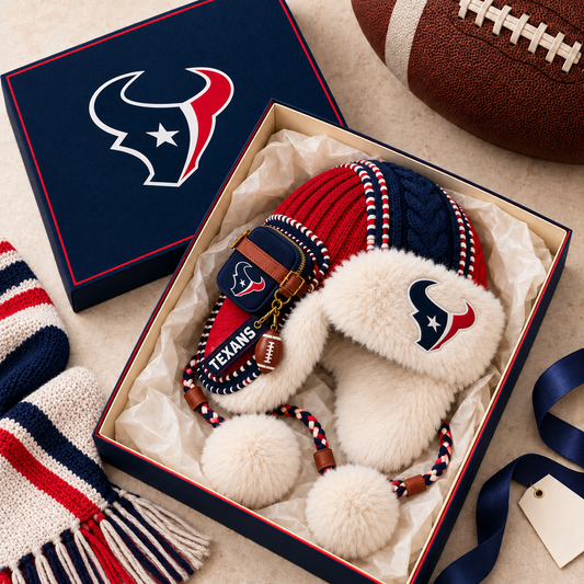 Premium NFL HOU Plush Trapper Hat