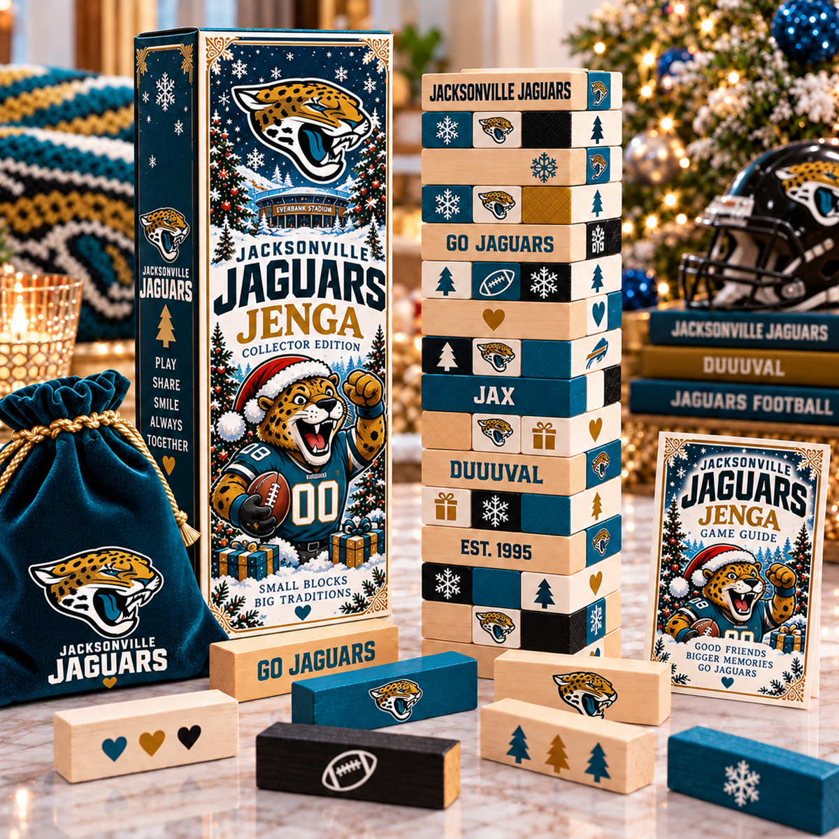 Premium NFL JAC Wooden Stacking Game