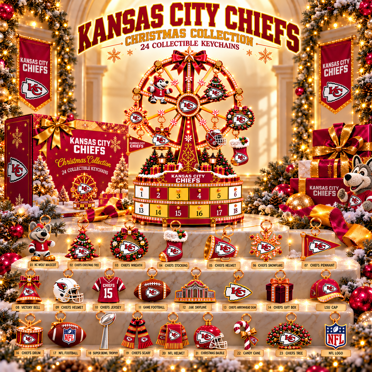 Premium NFL KCC Christmas Advent Calendar