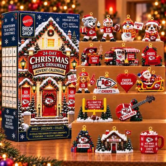 Premium NFL KCC Christmas Brick Ornament Advent Calendar