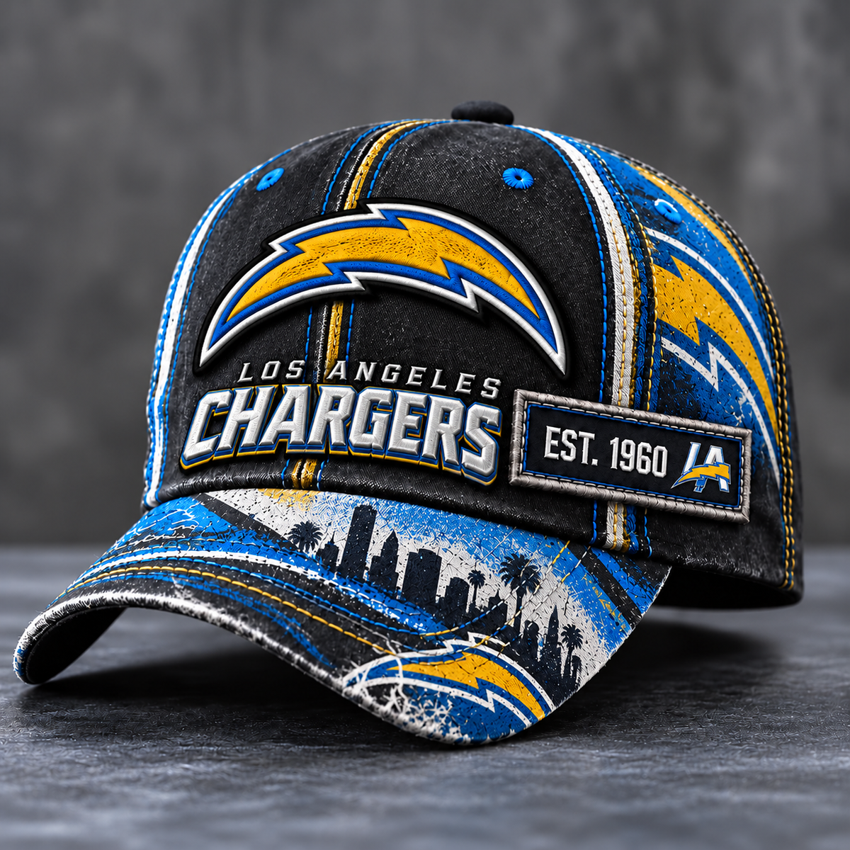 Premium NFL LAC Vintage Distressed Embroidered Cap
