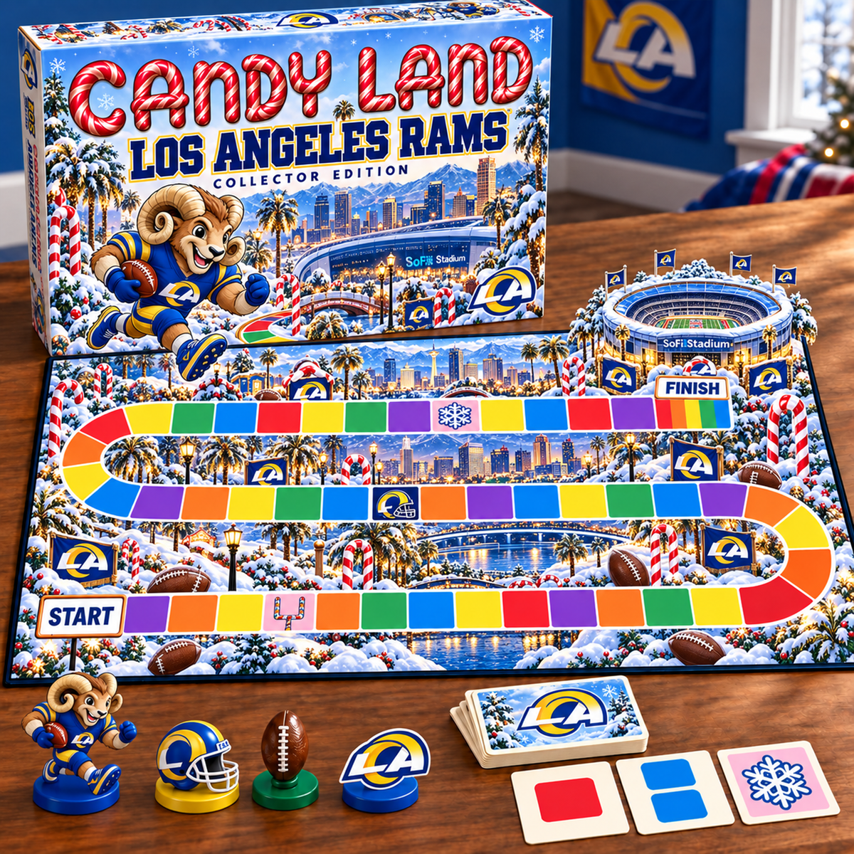 Premium NFL LAR Candy Land Board Game