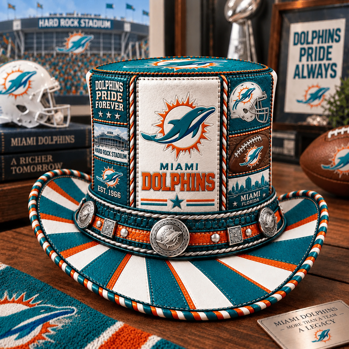Premium NFL MD Leather Top Hat