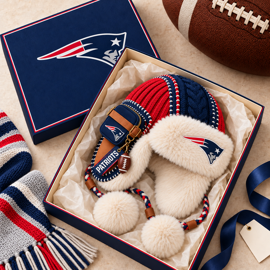 Premium NFL NE Plush Trapper Hat