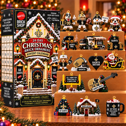 Premium NFL NOS Christmas Brick Ornament Advent Calendar