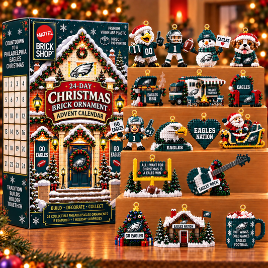 Premium NFL PE Christmas Brick Ornament Advent Calendar