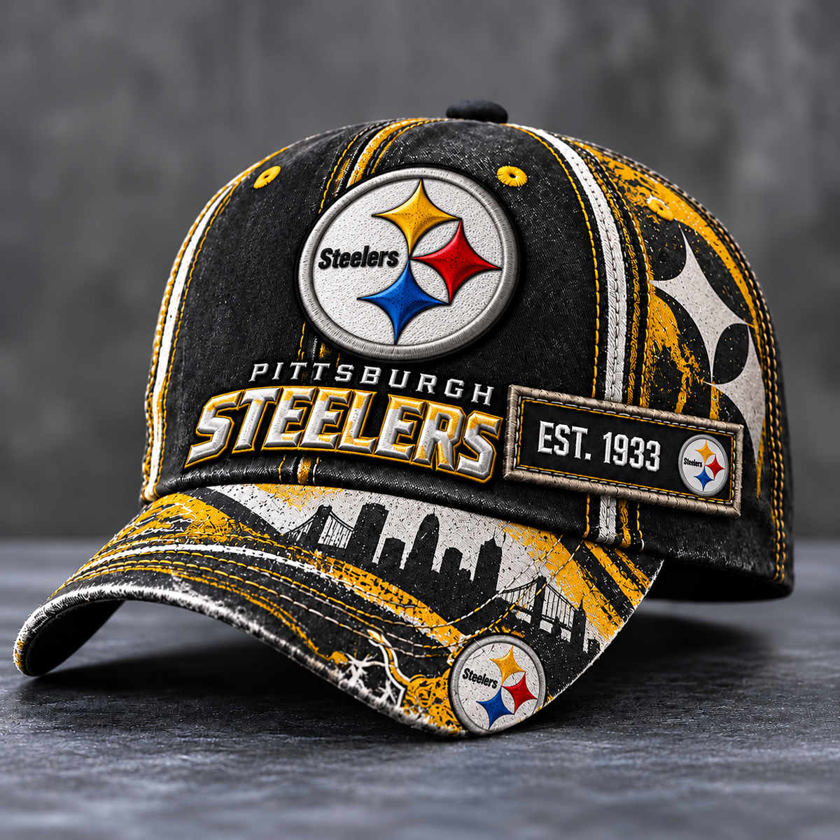 Premium NFL PS Vintage Distressed Embroidered Cap