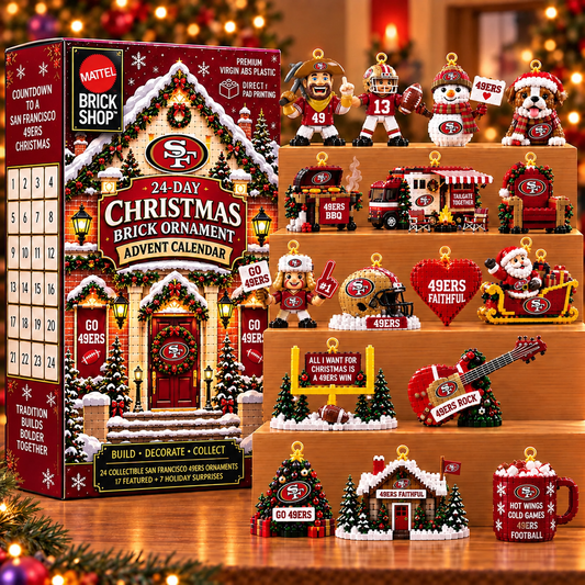 Premium NFL SF49 Christmas Brick Ornament Advent Calendar