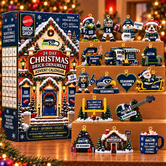 Premium NFL SS Christmas Brick Ornament Advent Calendar