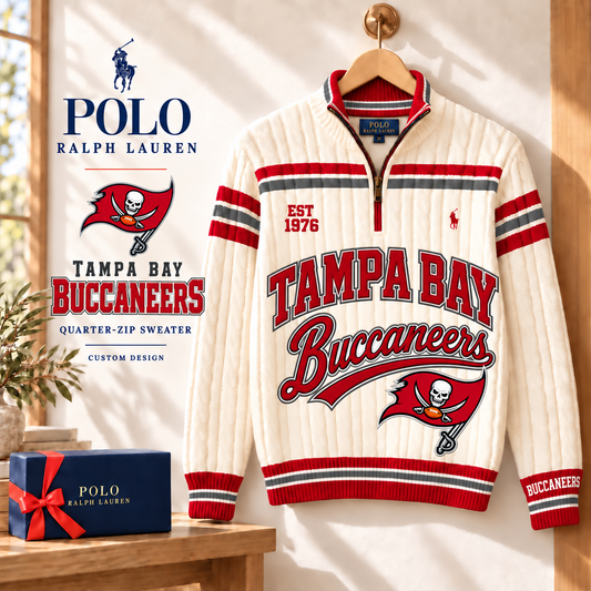 Premium NFL TBB Long Zip Polo Shirt
