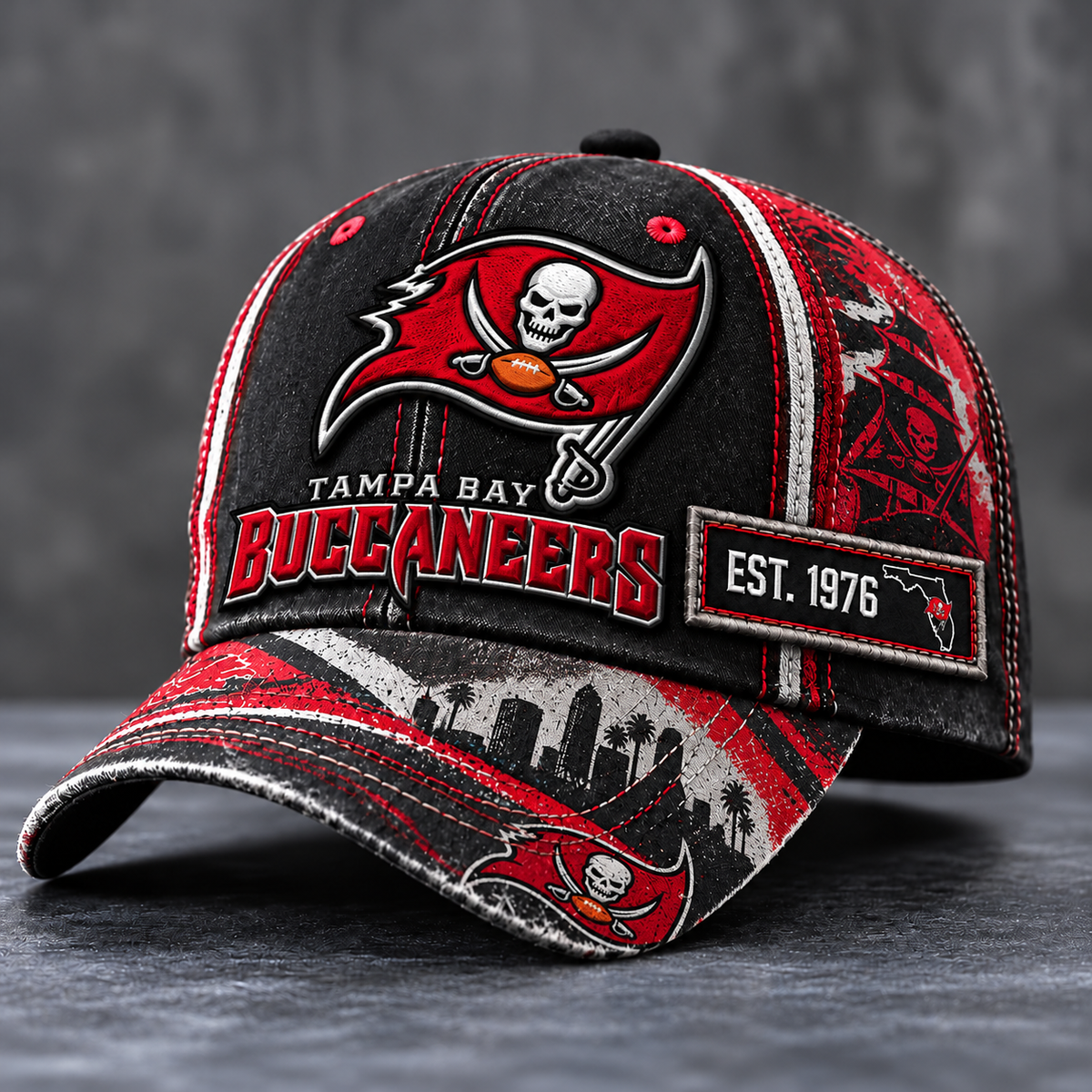 Premium NFL TBB Vintage Distressed Embroidered Cap