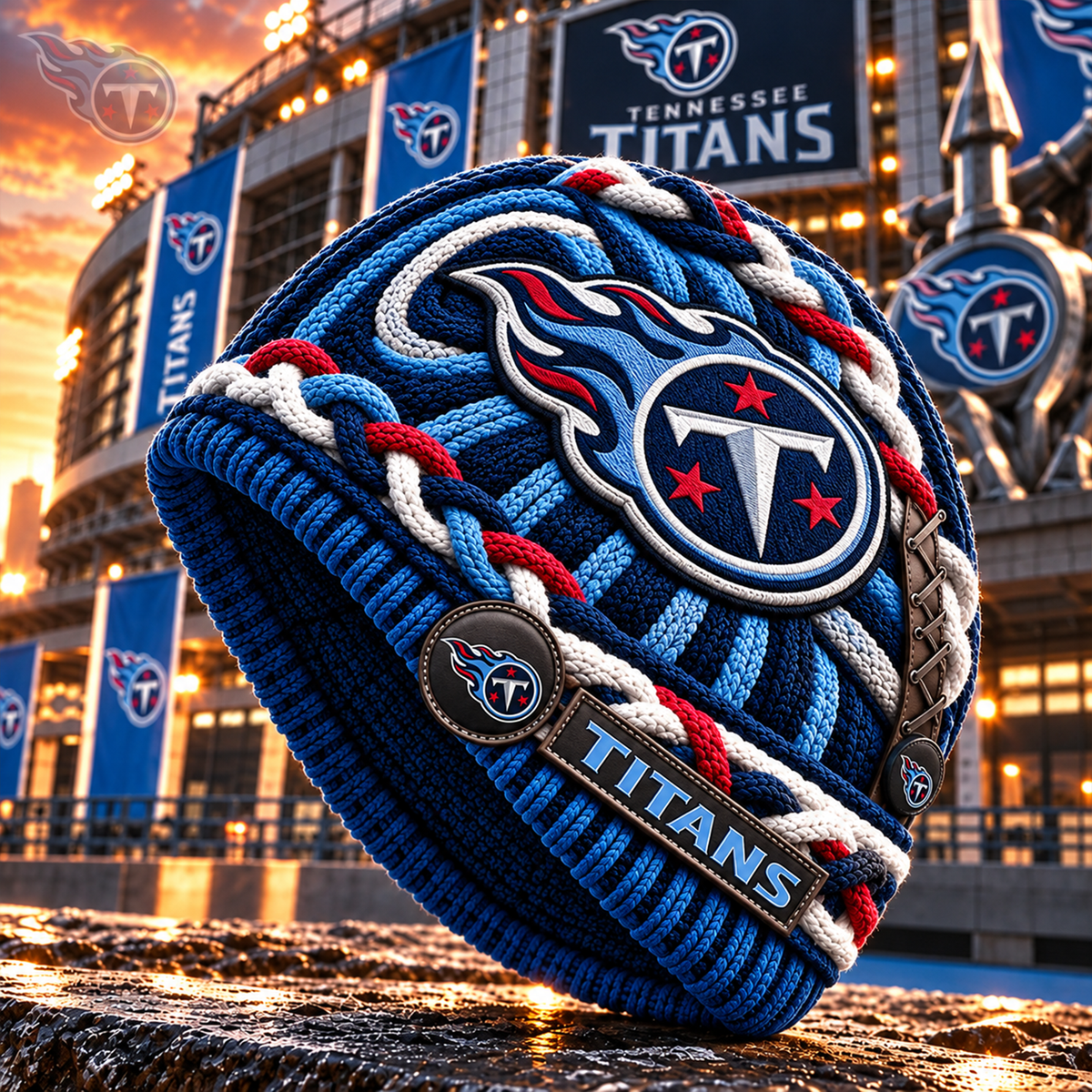 Premium NFL TEN Embroidered Cable Knit Beanie Hat