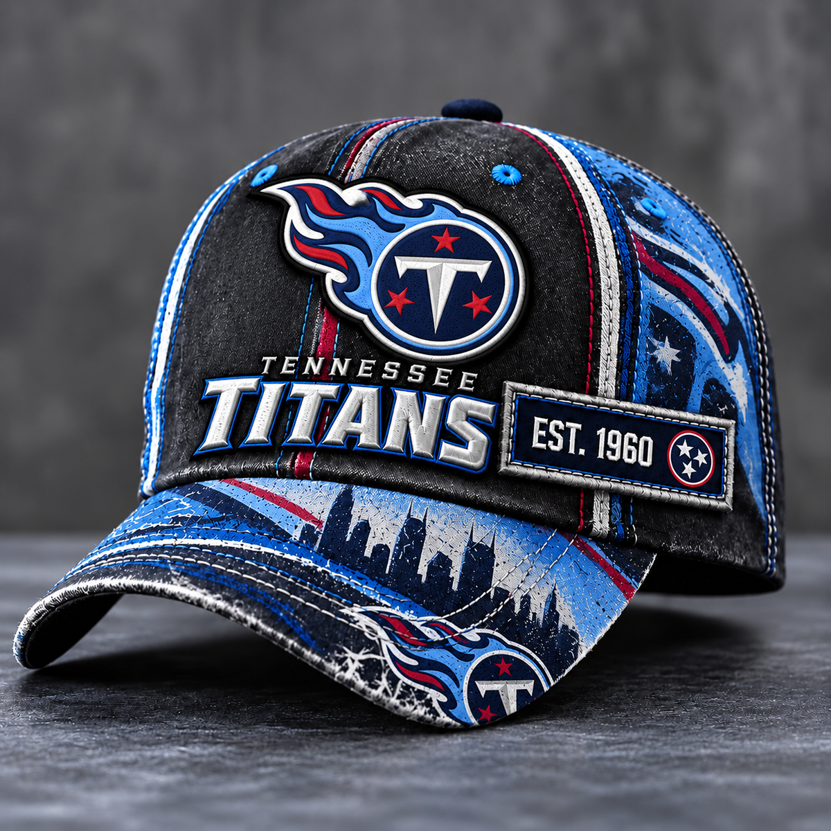 Premium NFL TT Vintage Distressed Embroidered Cap