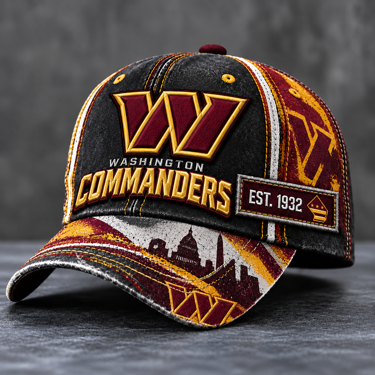 Premium NFL WC Vintage Distressed Embroidered Cap