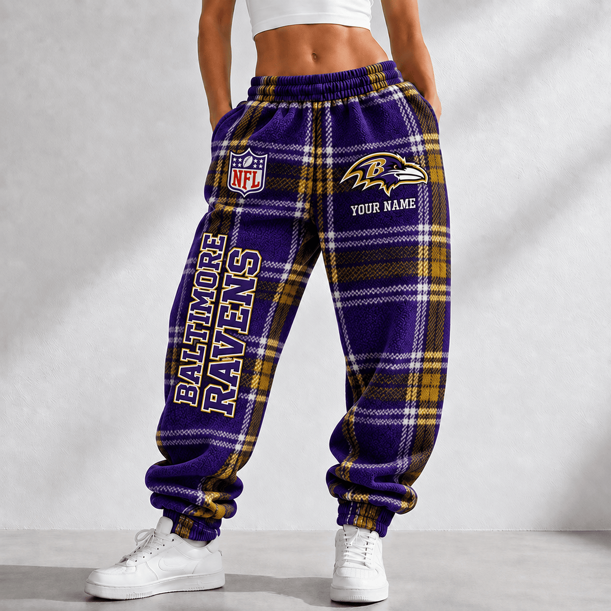 Premium NFL x BAL Personalized Name Long Pants